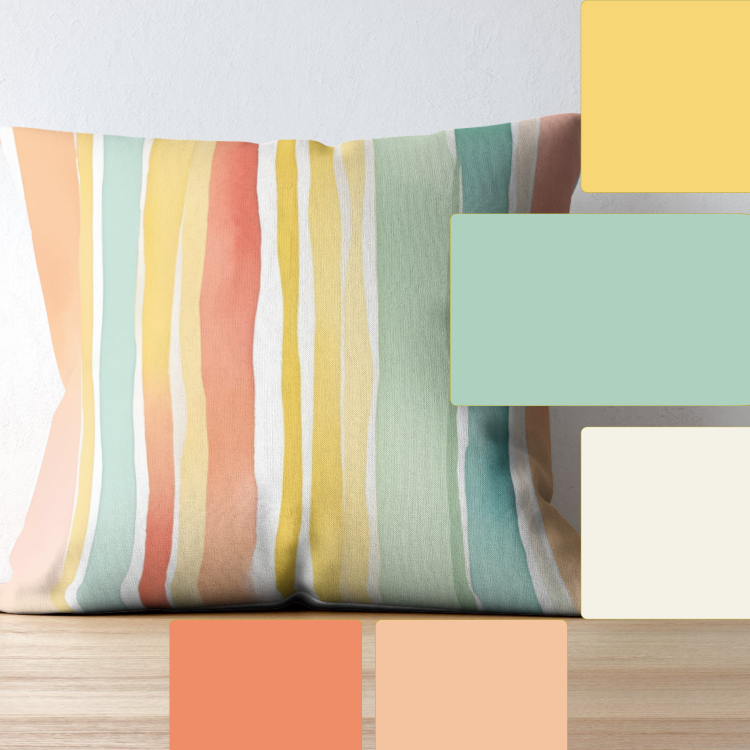 Blue Empa zu AiquaStripes Ziergrube Premium Kissen blue empa zu AiquaStripes Ziergrube